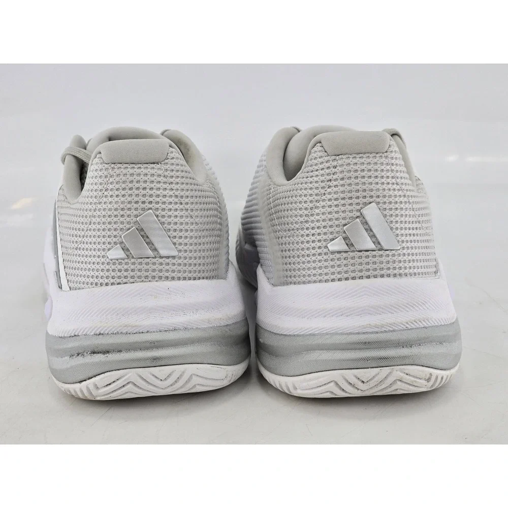 Adidas Barricade Tennis Shoes Mens 10.5 White Silver IF0407 - Good